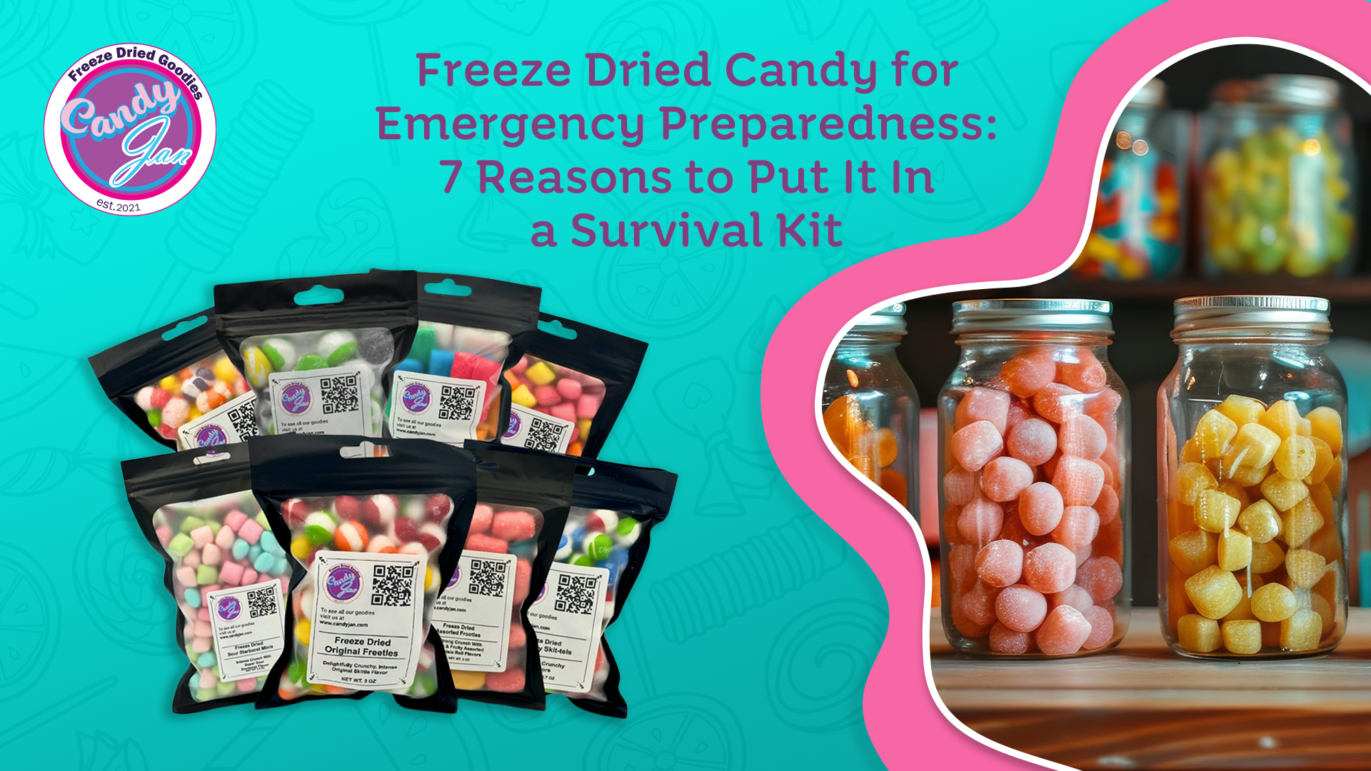 Freeze-dried candy for emergency readiness, perfect for survival kits.