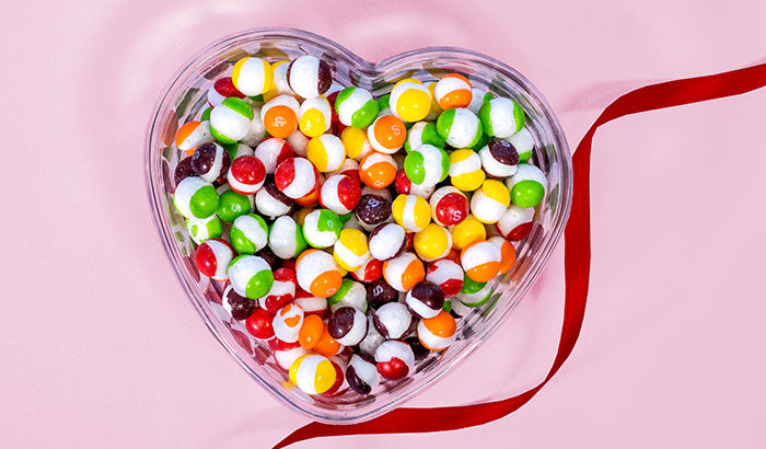 A variety of colorful freeze-dried candies in our top 5 favorites, perfect for a sweet and crunchy snack.